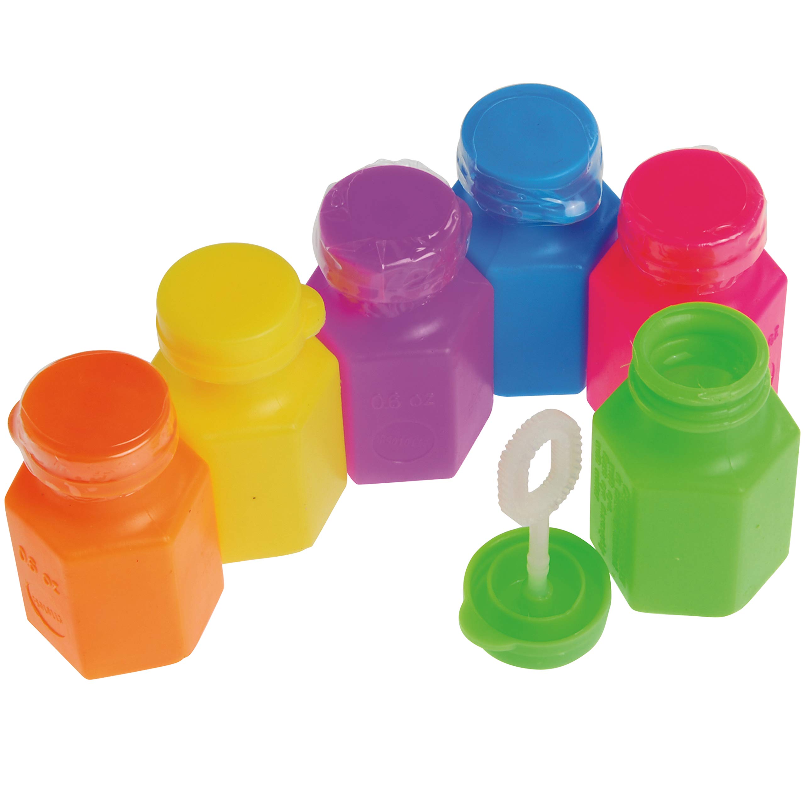 Mini Neon Party Bubbles for Kids - 12 Pack Bubble Wands & Bottles | Fun Outdoor Toys, Birthday Party Favors, Carnival Prizes & Goody Bag Stuffers | Perfect for Birthday Parties, Backyard Play & Summer Carnivals