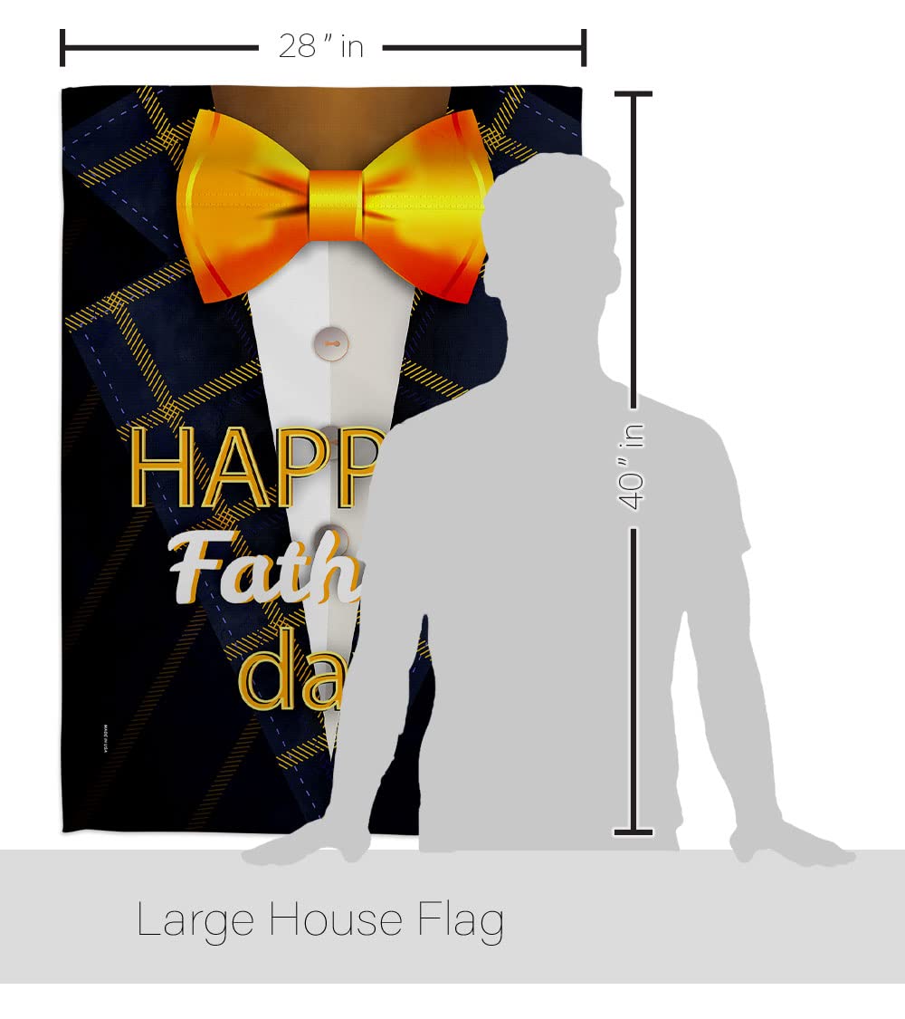 Father's Day House Flag Set - Double-Sided Garden Yard Banner for Dad, Daddy, Papa & Grandpa - Best Parent & Grandparent Gift - Made in USA - Perfect for Outdoor Decor, Backyard Parties & Family Celebrations