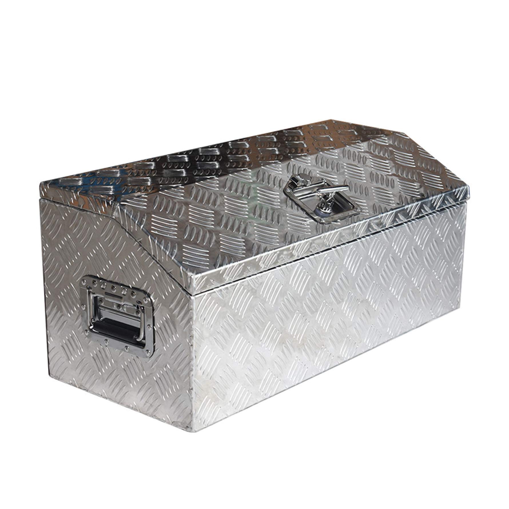 30 Inch Silver Aluminum Tool Box for ATV, Truck, Pickup & RV - Heavy Duty Storage Replacement with Secure Locking - Perfect for Off-Roading, Camping & Work Site Organization