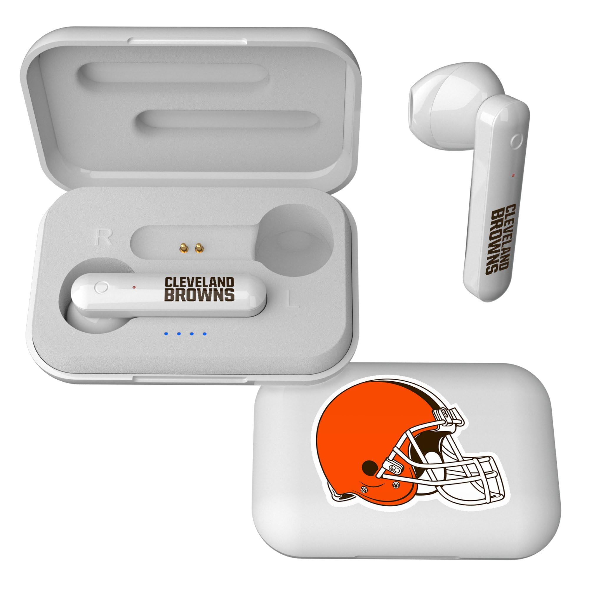 NFL Wireless TWS Earbuds with Team Insignia Design - Bluetooth 5.0 Stereo Headphones for Sports, Workouts & Game Day Fan Gear