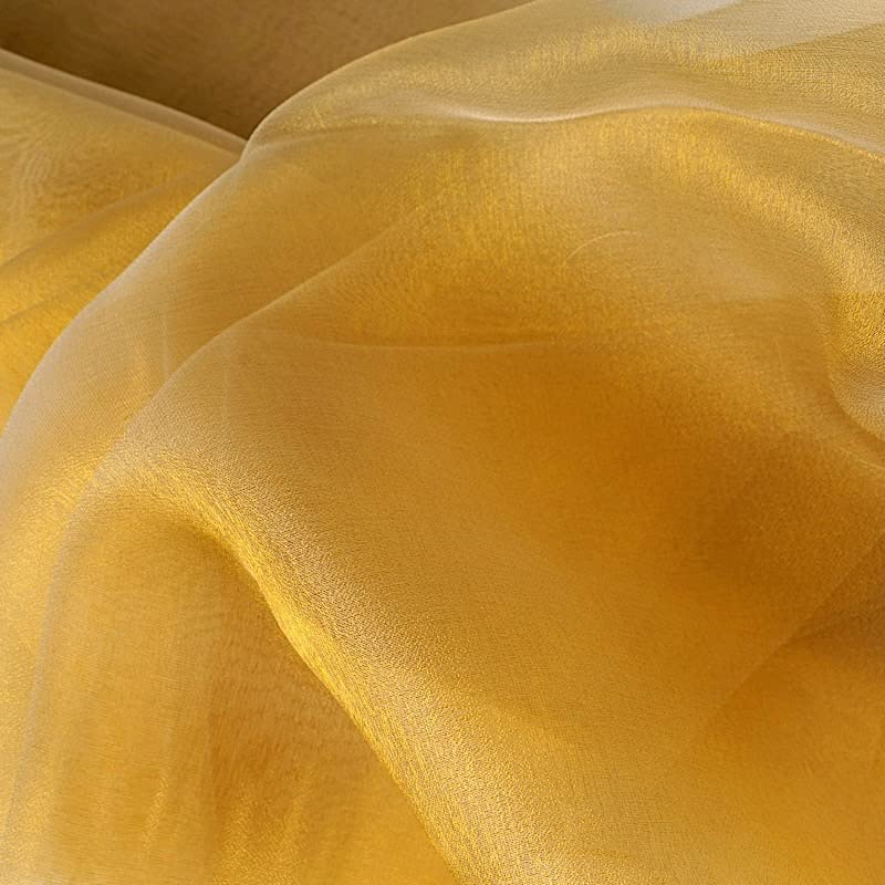 50 Gold Premium Curly Chiffon Chair Covers with Sashes - Elegant Wedding, Party & Ceremony Decorations - Perfect for Banquet Halls, Reception Decor, and Special Events