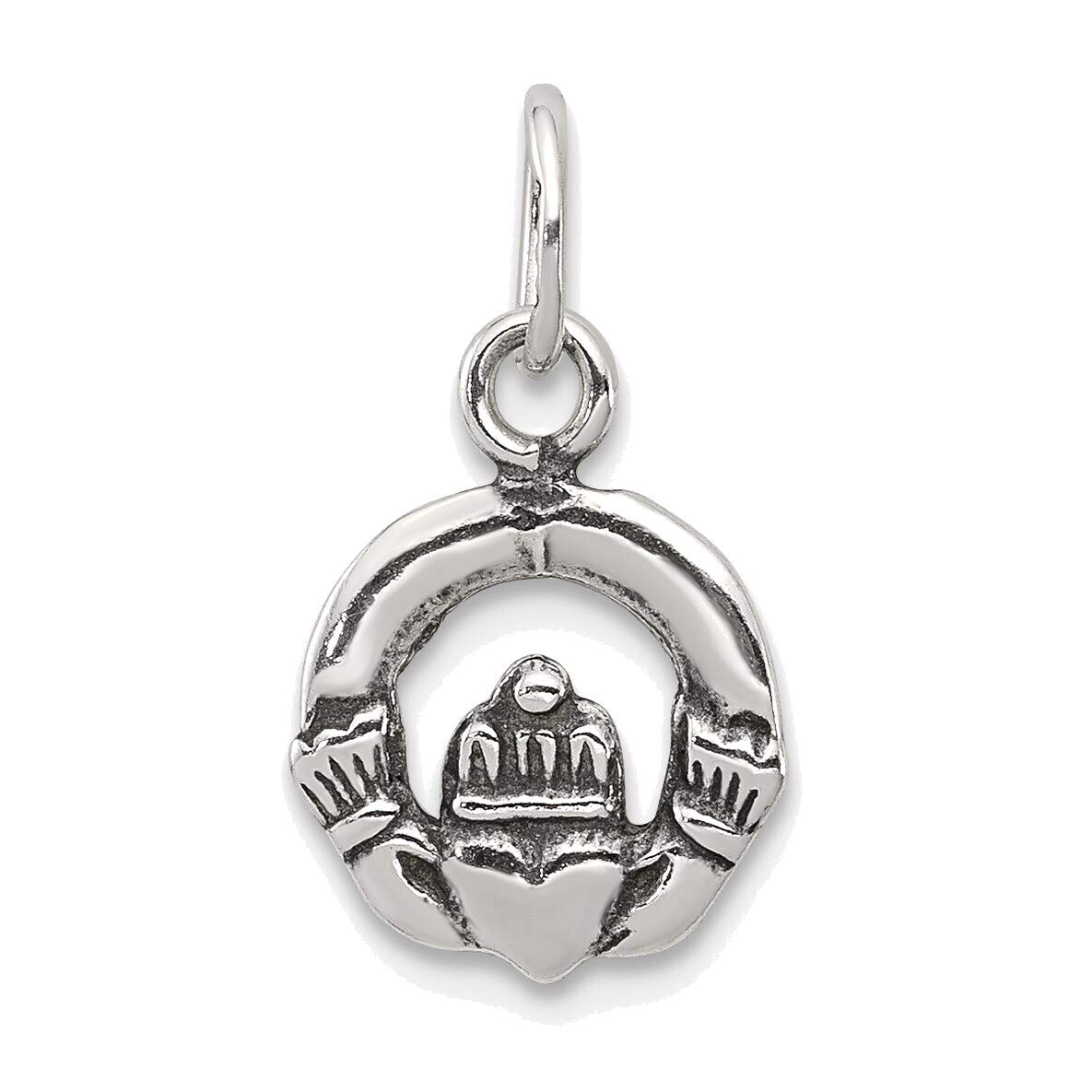 Sterling Silver Mini Claddagh Charm for Jewelry Making & Gifts