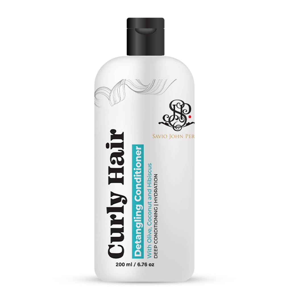 Prolixr Curly Hair Conditioner for Wavy & Curly Hair - Hydrating & Nourishing Treatment with Olive Oil, Hibiscus, Coconut & Shea Butter - Softens, Detangles & Protects Curls - 200ml - Perfect for Daily Hair Care & Salon-Quality Results at Home