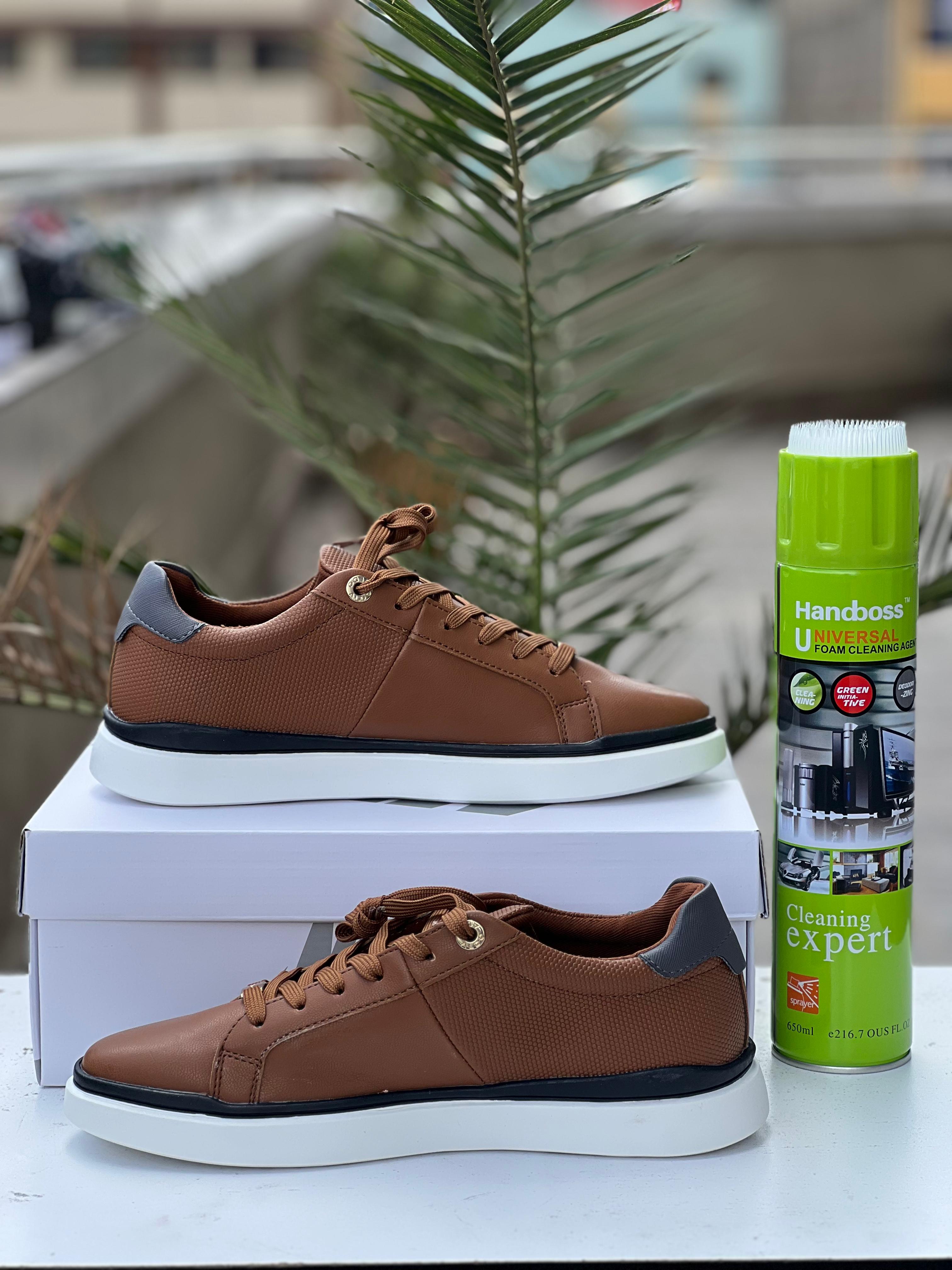 Andu Men's Tan Brown Casual Lifestyle Sneakers - Comfortable Walking Shoes for Everyday Wear, Work & Travel - Lightweight Breathable Sneakers for Men