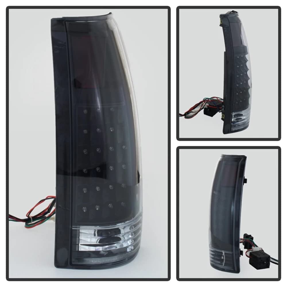 Xtune ALT-JH-CCK88-LED-BK LED Tail Lights for Chevy C/K Series Trucks - Black Smoke Lens - DOT Approved - Perfect for Off-Roading & Night Driving