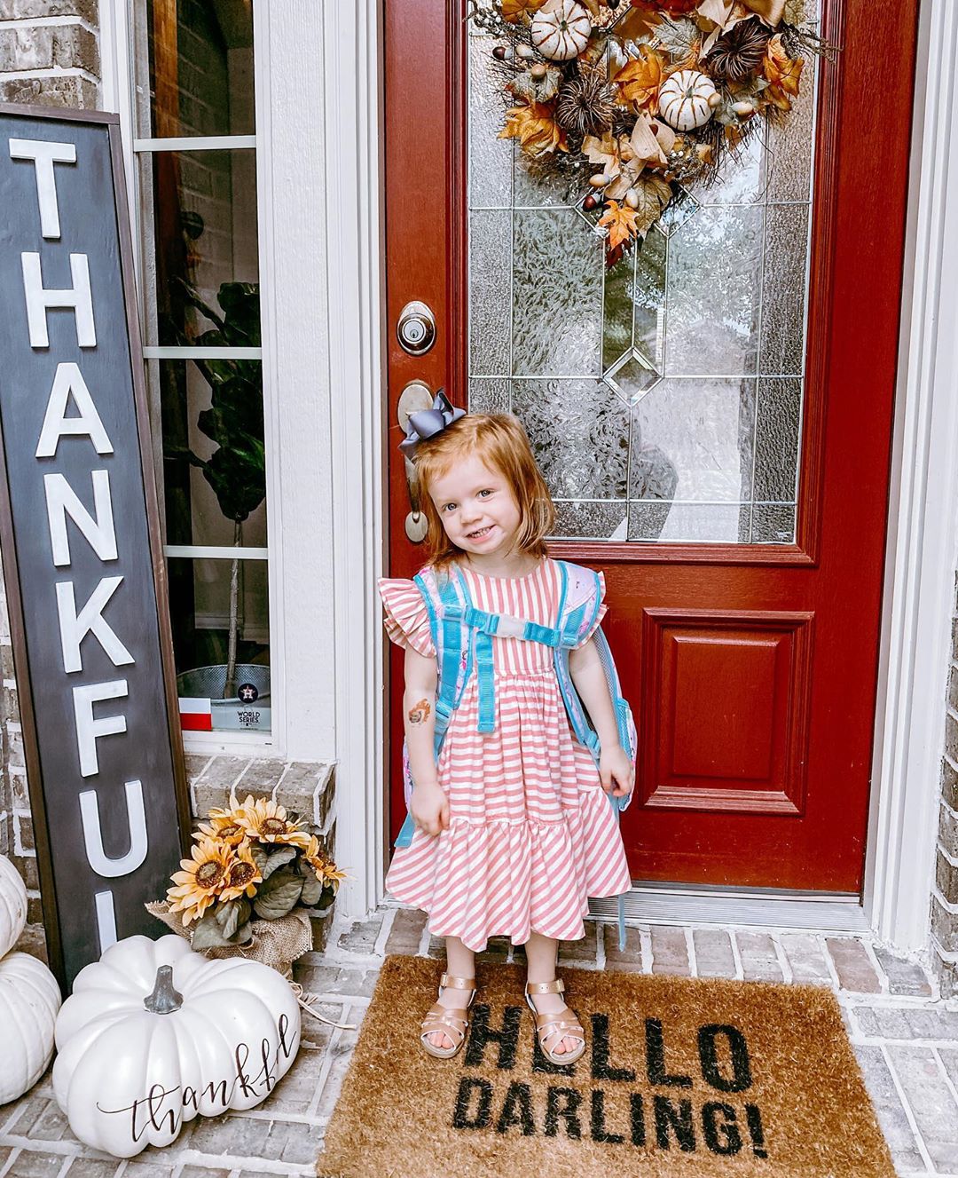 Vinyl Back Coir Doormat - 'Hello Darling' Welcome Mat for Front Door, Porch, or Entryway - Durable & Non-Slip for Indoor/Outdoor Use