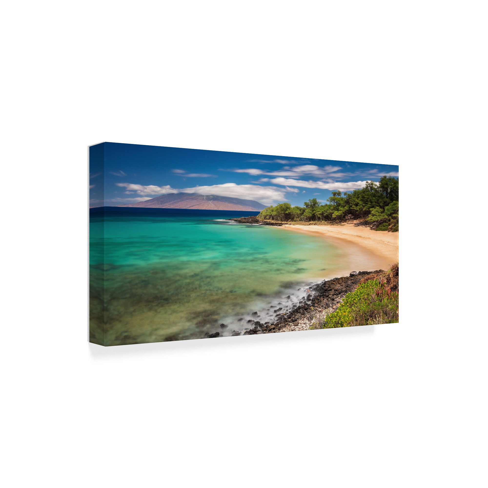 Little Beach Maui by Pierre Leclerc - 24x47 Inch Tropical Beach Wall Art - Perfect for Living Room, Bedroom & Coastal Home Decor