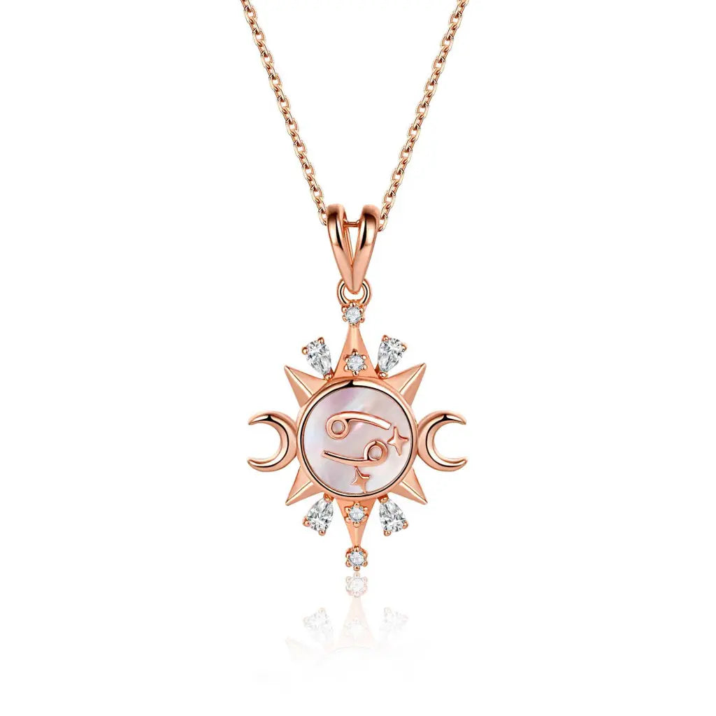 Celestial Horoscope Pendant Necklace for Cancer Zodiac - Perfect Gift for Astrology Lovers & Birthday Present for Cancer Sign - Ideal for Daily Wear, Spiritual Healing & Personalized Jewelry Collection