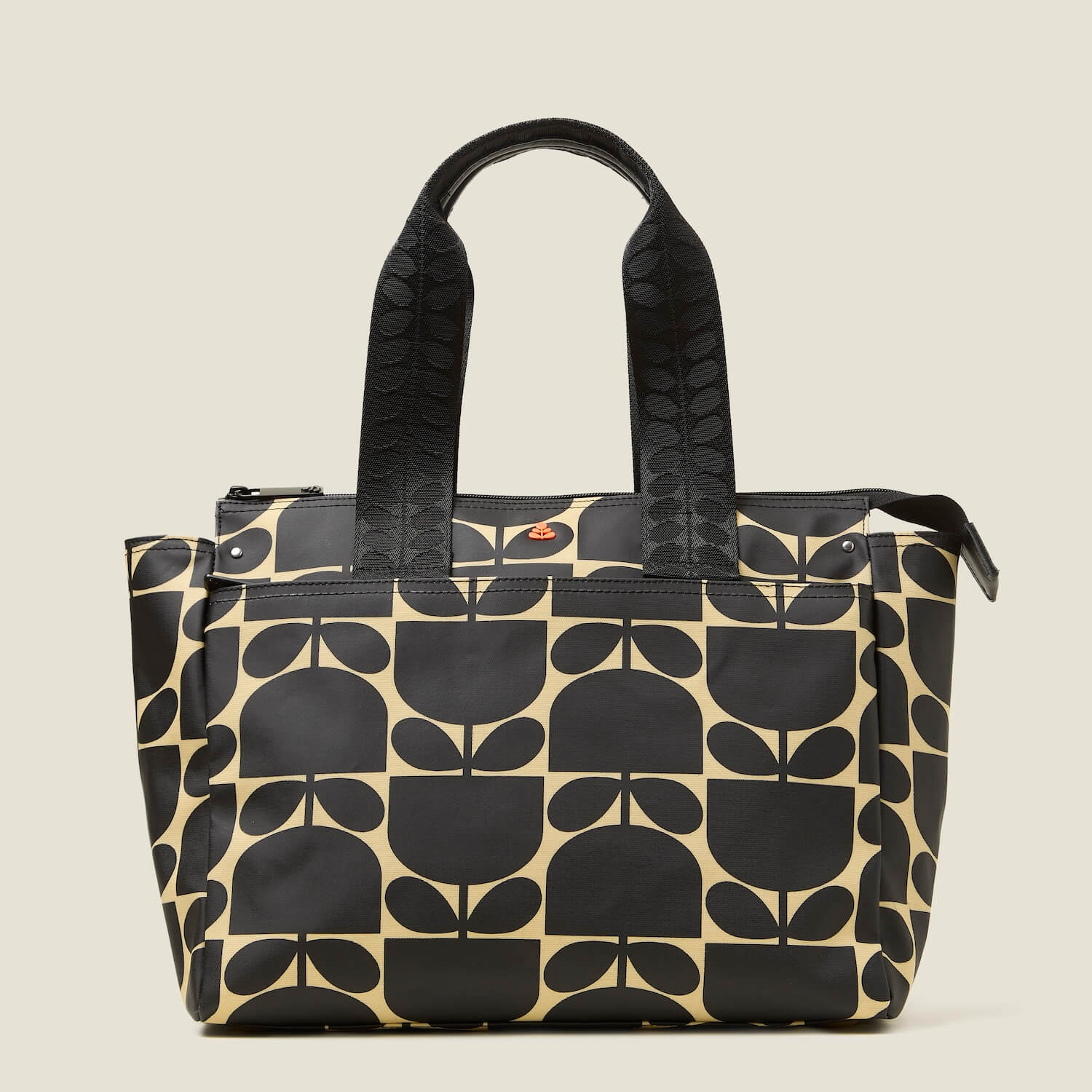 Stylish Walker Tote Bag - Block Flower Monochrome Design for Women | Perfect for Shopping, Work & Travel Accessories