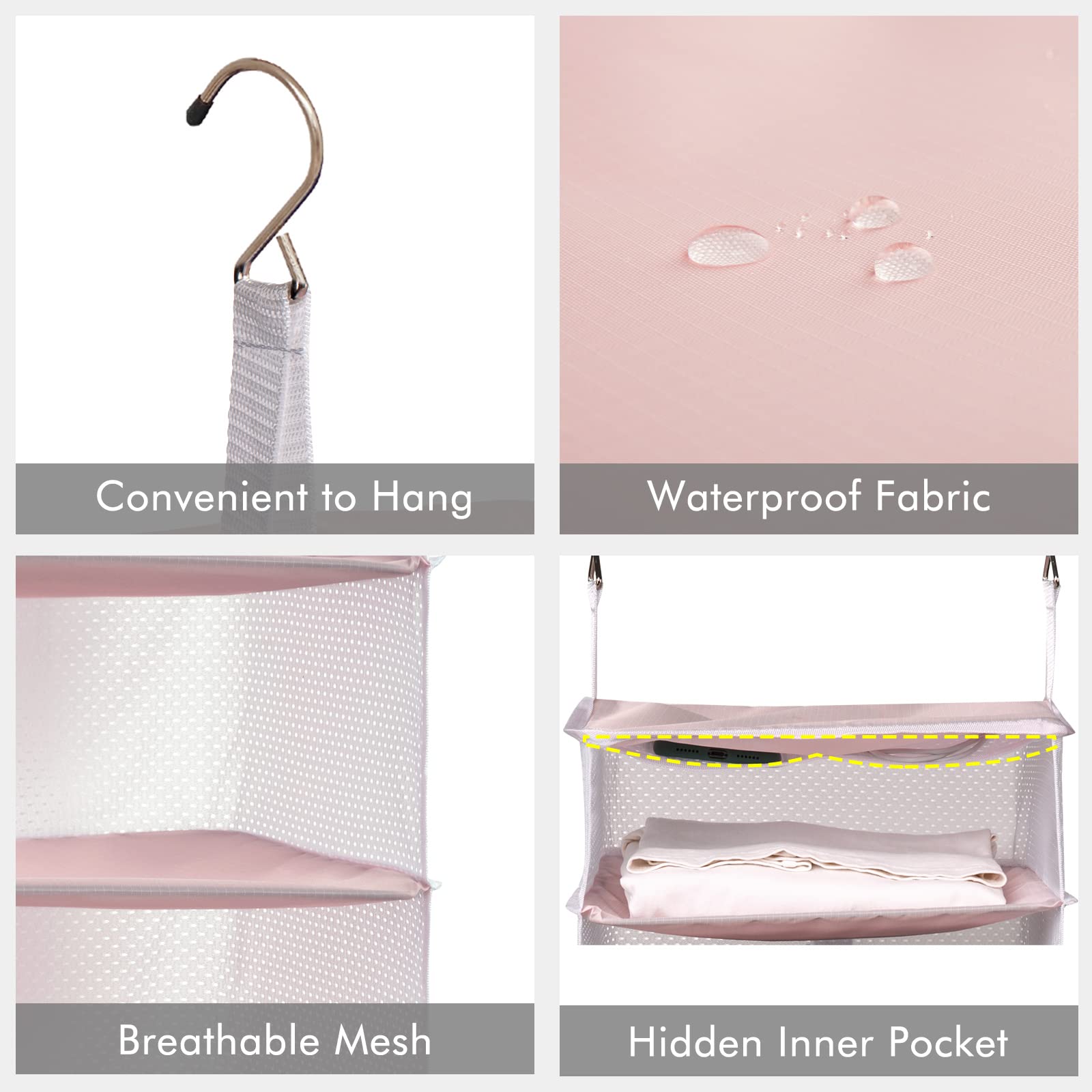 Hanging Packing Cubes for Travel - Portable Hanging Organizer for Luggage, Suitcase & Closet | Perfect for Business Trips, Vacations & Home Storage