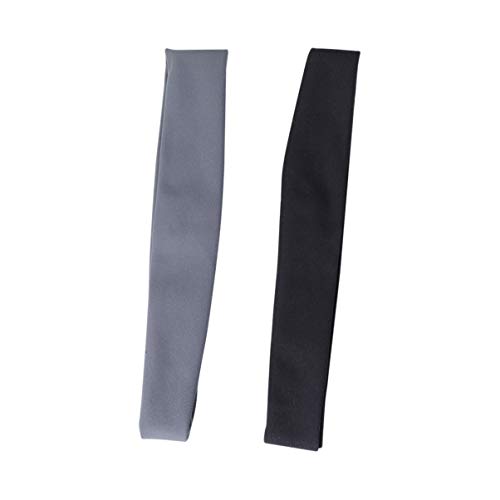 Milisten 2-Pack Sweat Absorbing Headbands for Women & Girls - Elastic Sports Headband for Yoga, Gym, Running & Workout - Non-Slip Hair Band for Exercise, Shower & Daily Use
