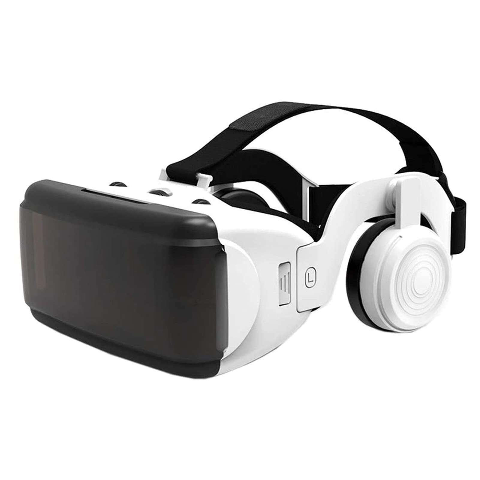 VR Headset with Built-in Headphones - 3D Virtual Reality Goggles for Movies & Gaming - Compatible with iOS/Android Smartphones (4.7-6.1 Inch) - Perfect for Home Entertainment & Immersive Gaming Experience