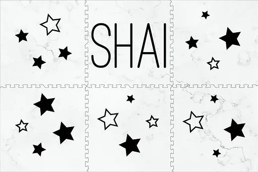 Premium Sprout Playmat - Lucky Stars in Gray Marble | Non-Toxic Baby Floor Mat for Crawling & Playtime | Nursery, Daycare & Home Use