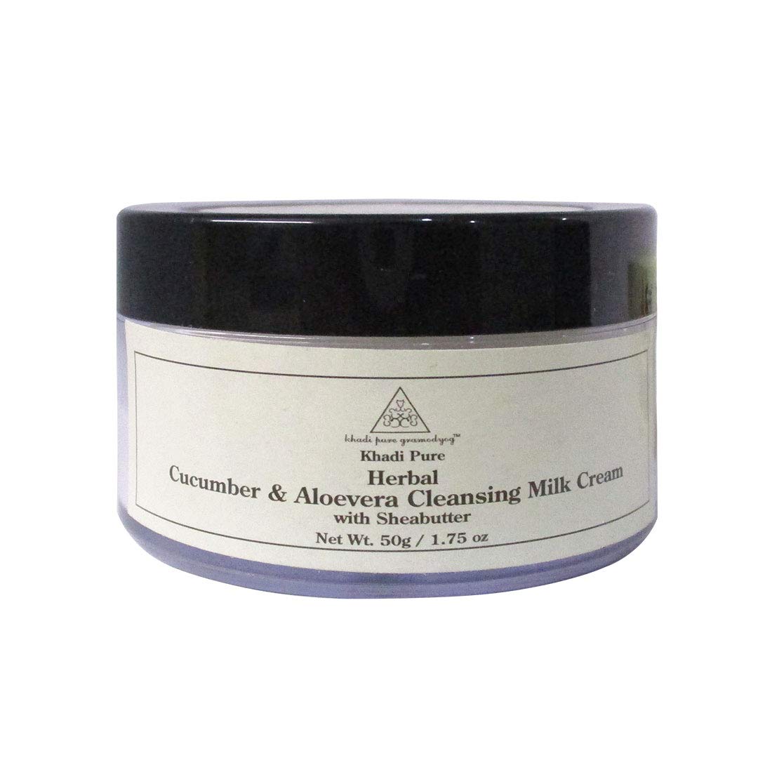 Khadi Pure Herbal Cucumber & Aloe Vera Cleansing Milk Cream with Shea Butter - 50g | Natural Face Wash for Glowing Skin | Perfect for Daily Skincare Routine & Sensitive Skin Care