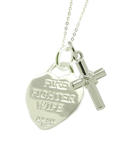 Firefighter Wife Necklace - Sterling Silver Pendant for Women - Perfect Gift for Firefighter Spouses & First Responder Wives