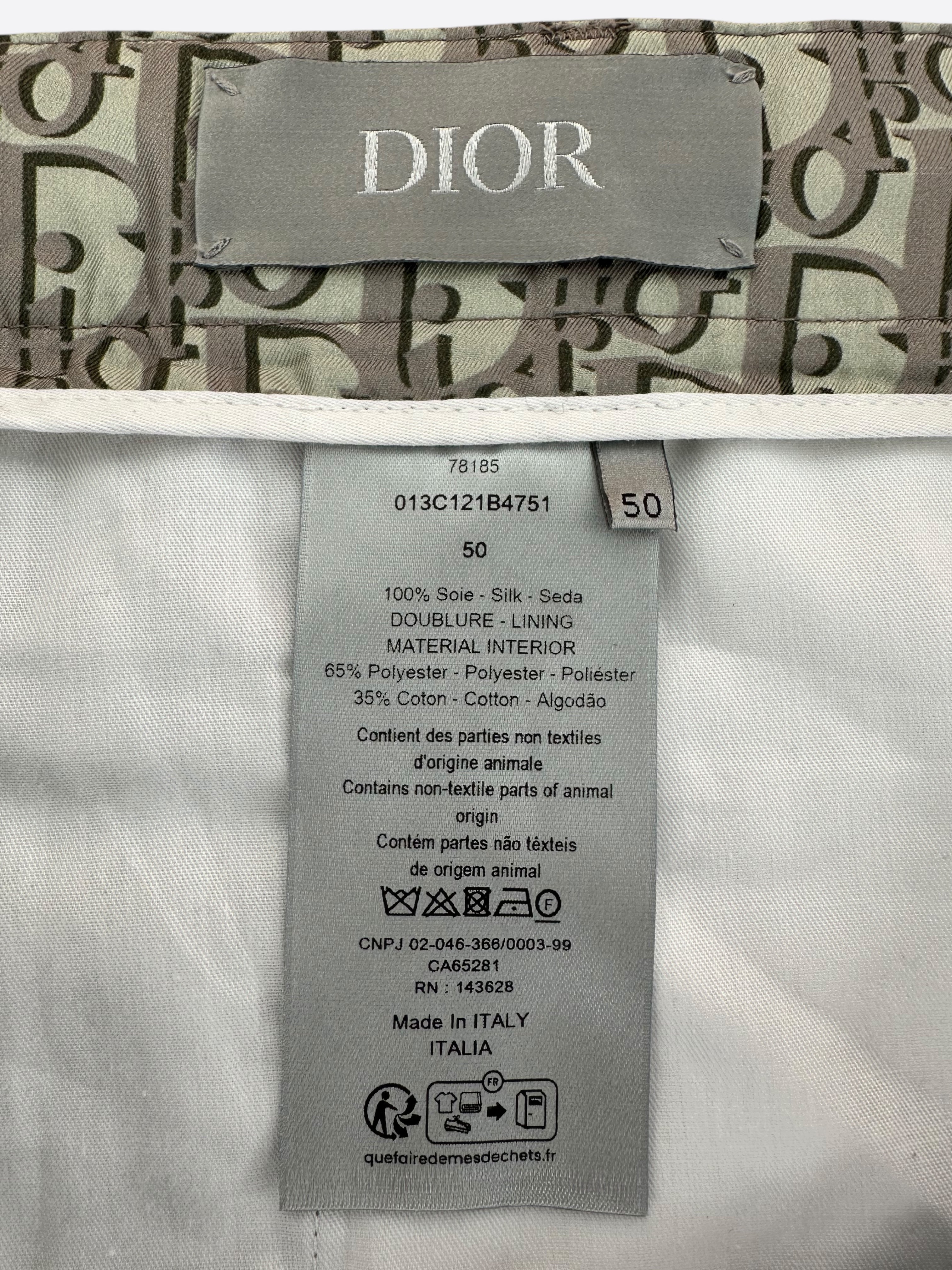 Dior Grey Oblique Silk Shorts for Women - Luxury High Waist Summer Fashion Shorts | Perfect for Beach, Vacation, and Casual Outings