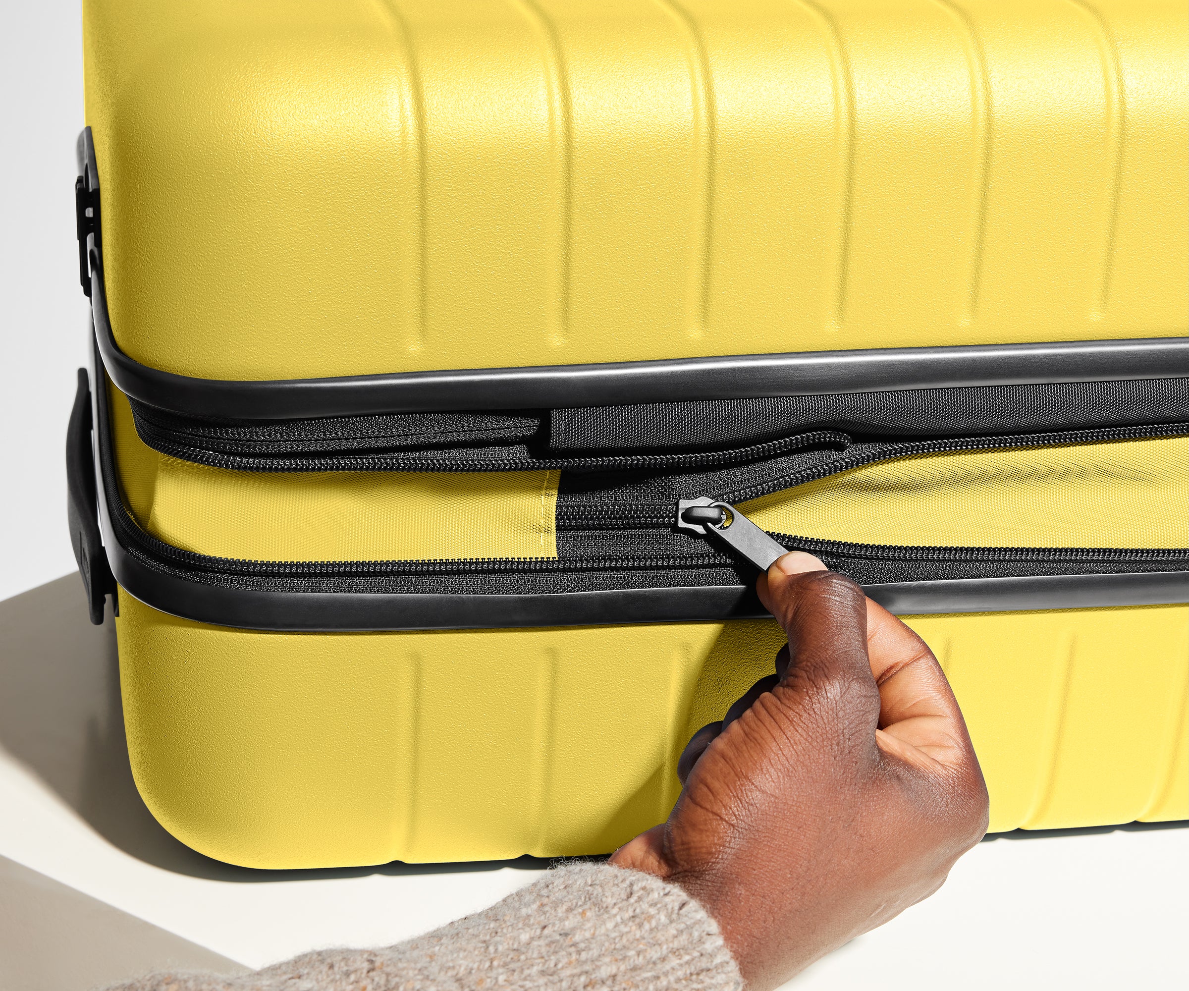 The Carry On Flex Luggage - Sunshine Yellow Lightweight Spinner Suitcase for Travel, Business Trips & Weekend Getaways