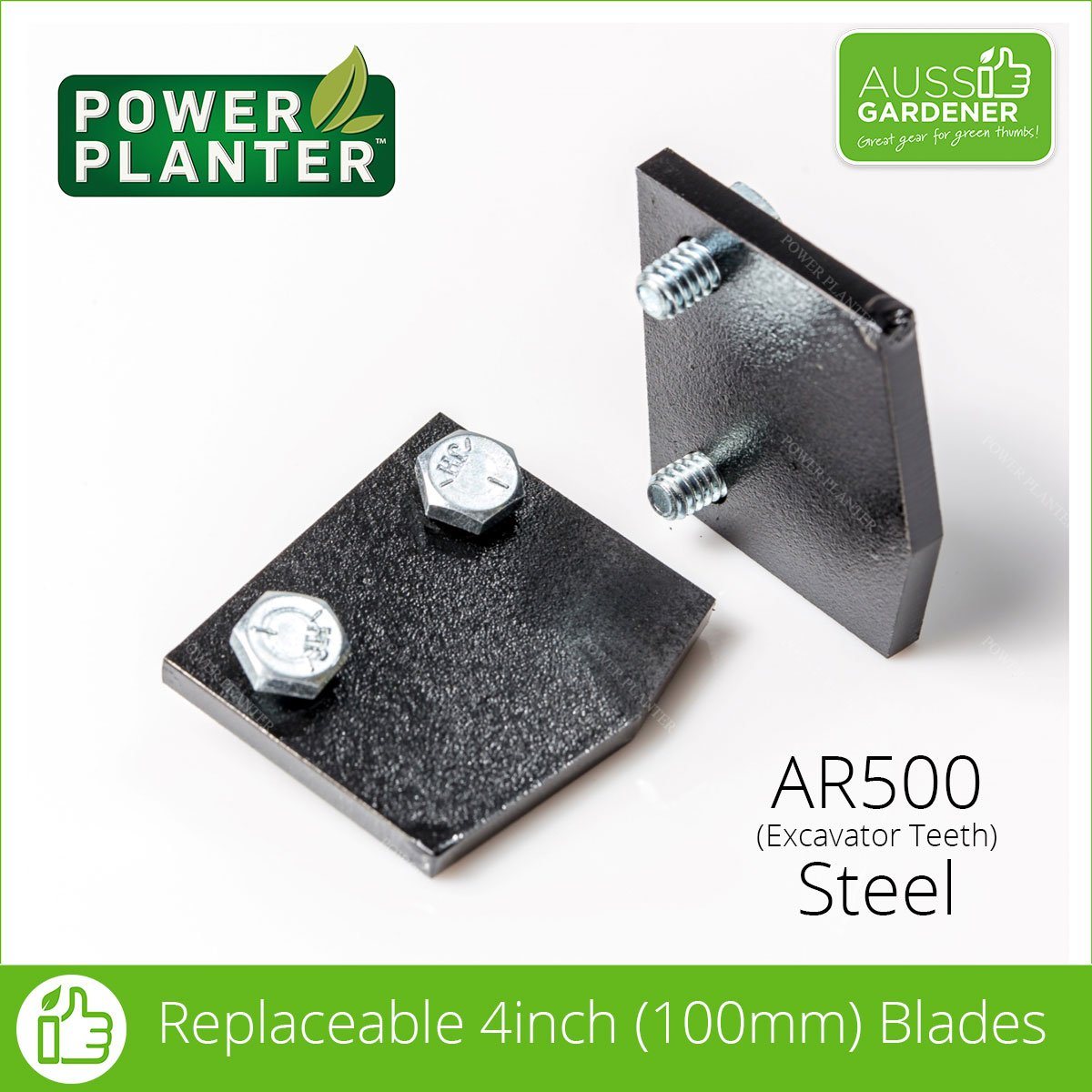 Power Planter Replaceable HD 4-Blade Set for Garden Auger Drill Bit - Perfect for Planting Bulbs, Flowers, and Shrubs in Your Backyard