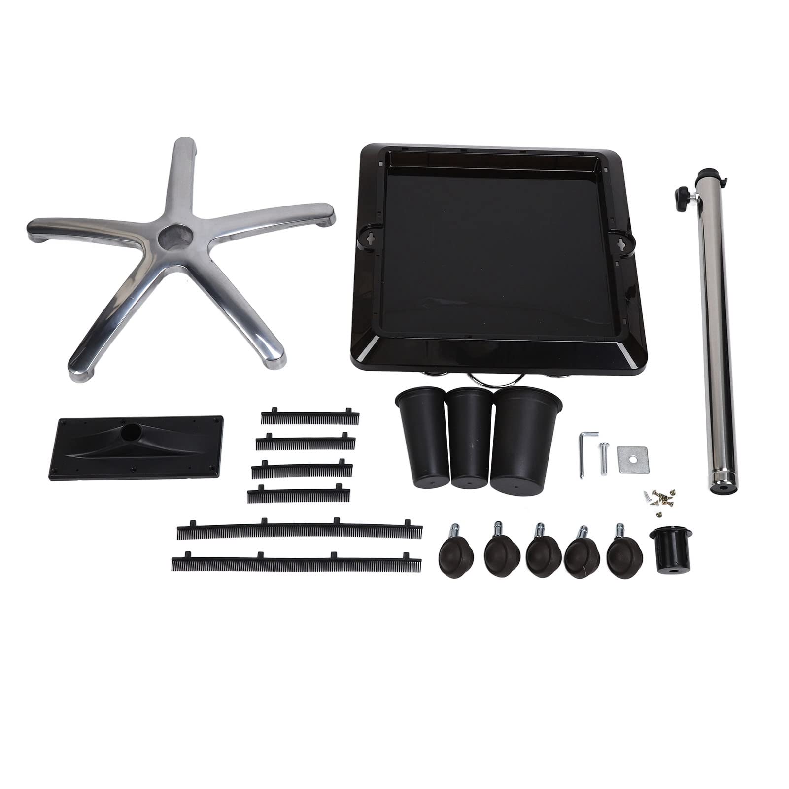 Adjustable Rolling Salon Tray Cart with Tool Holders - Mobile Hairdressing Utility Cart for Stylists | Perfect for Hair Extensions, Salon Storage & Spa Treatments | Salon Organization & Styling Station Solution