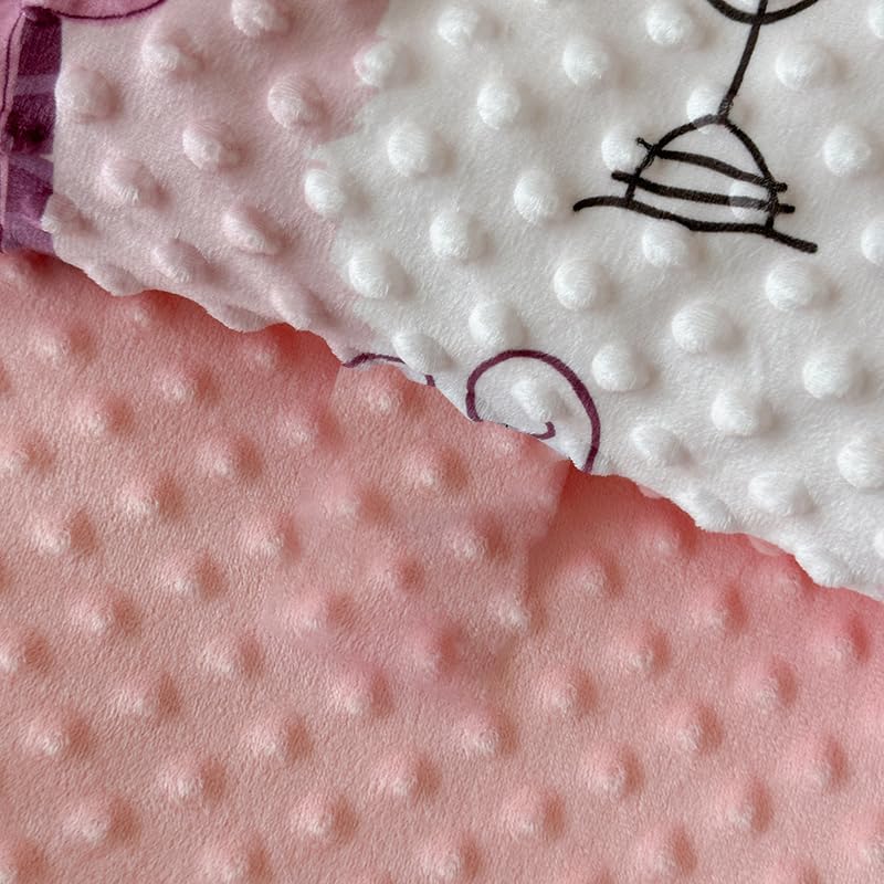 Sleepwish Giraffe Print 6-Piece Fleece Toddler Bedding Set - Soft Pink Crib Bedding for Boys & Girls (47