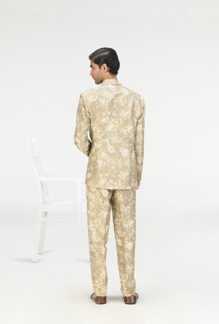 Classic Silk Brocade Trousers in Elegant Oyster Grey | Formal Wear & Special Occasion Outfits
