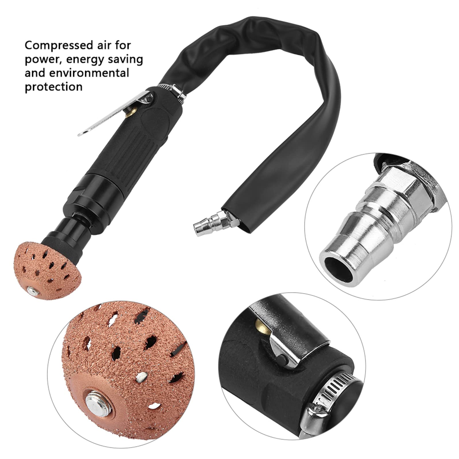 2800RPM Low Speed Air Tire Buffing Tool - Professional Tire Repair & Polishing Kit with Small Pneumatic Grinder - Perfect for Auto Shops, DIY Tire Repair & Surface Polishing