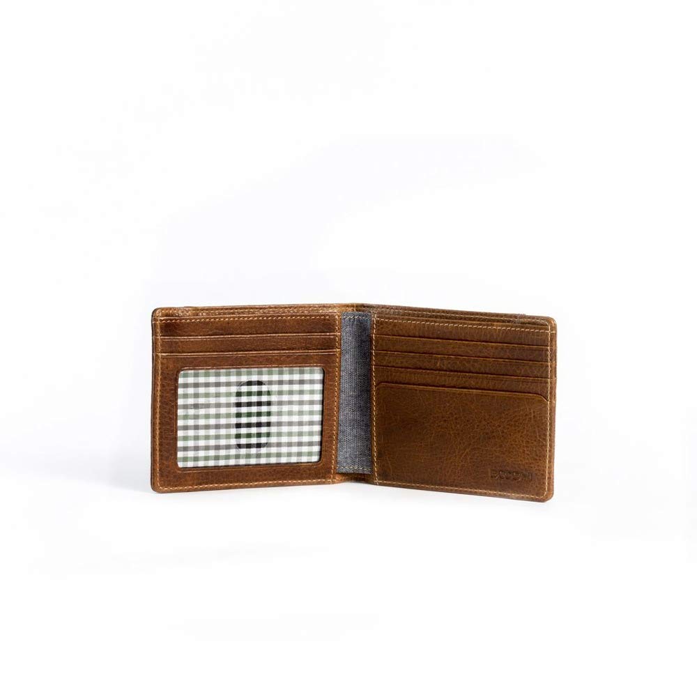 Boconi Garth Genuine Leather Slimfold Wallet for Men - RFID Blocking Minimalist Front Pocket Wallet - Perfect for Travel, Business & Everyday Use