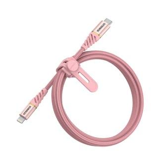 OtterBox Fast Charge Premium Lightning to USB-C Cable (6.6ft/2M) - Rose Shimmer | High-Speed Charging & Sync for iPhone, iPad | Durable & Tangle-Free for Home, Office & Travel
