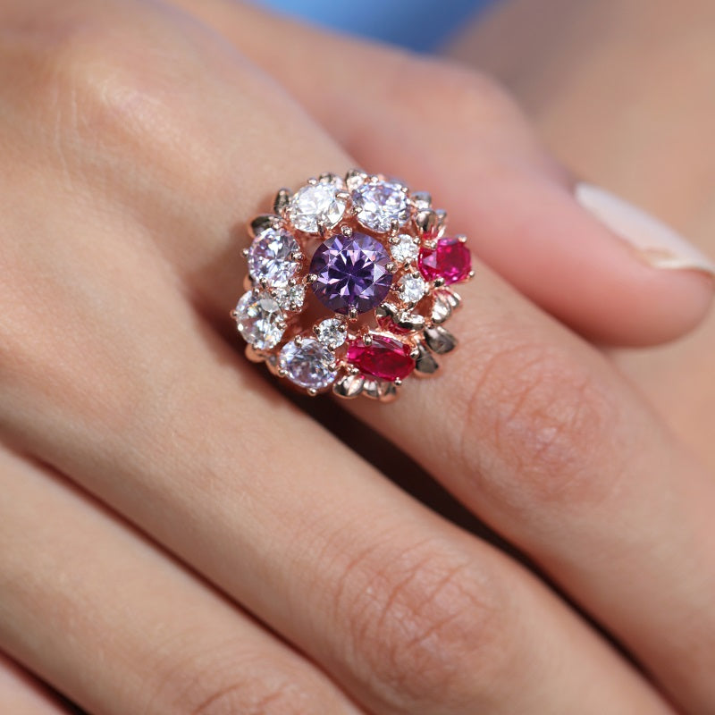 Deseo Spring of Carisma Adjustable Ring for Women - 6 Color Options | Elegant Fashion Jewelry Gift for Valentine's Day, Anniversary & Special Occasions