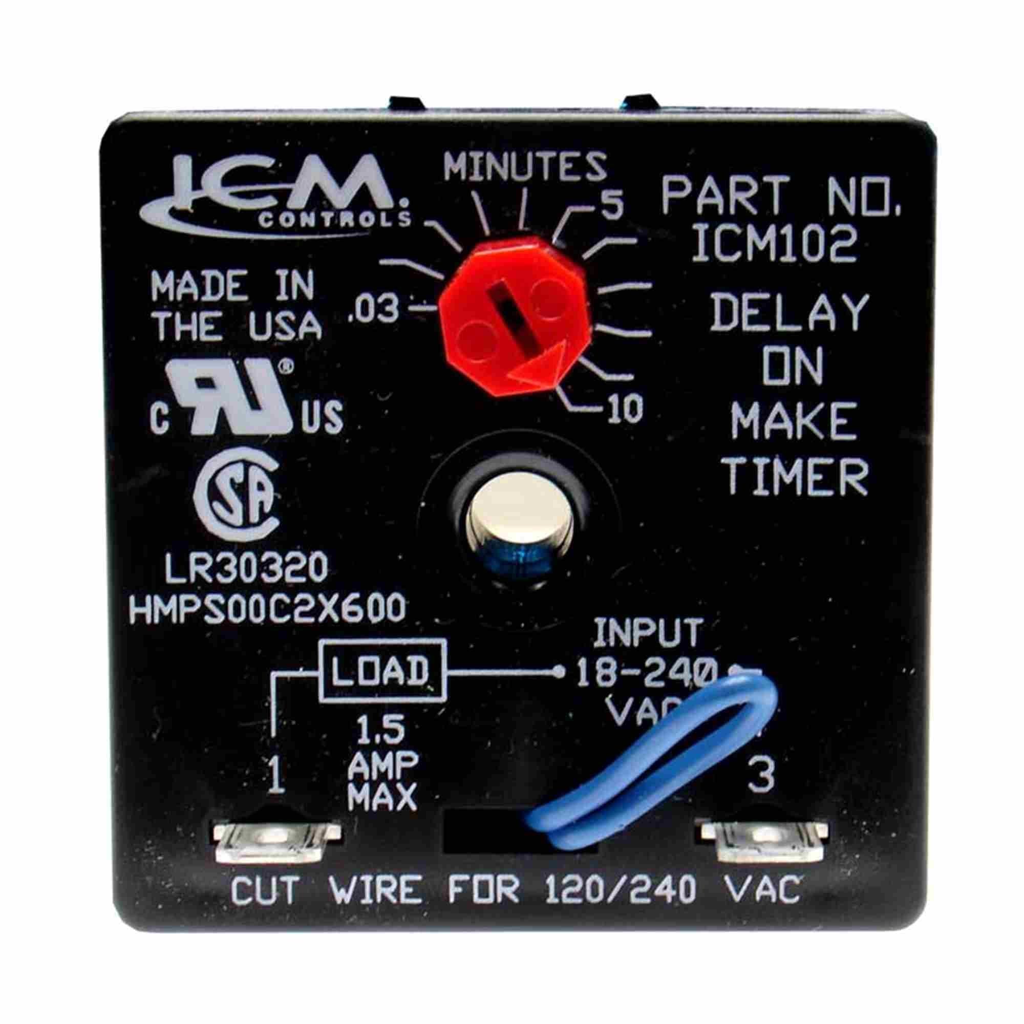ICM Controls ICM102 DOM Timer - 10 Minutes Adjustable Countdown Timer with Multicolor Display | Perfect for Kitchen, Bathroom, Classroom & Office Use