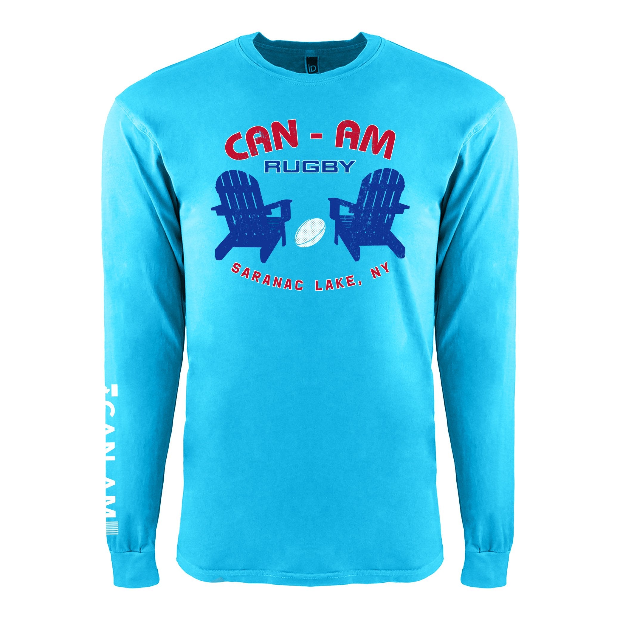 Can Am Adirondack Chairs Garment Dyed Long Sleeve T-Shirt - Comfortable Outdoor Lounge Wear for Backyard, Camping & Beach Relaxation