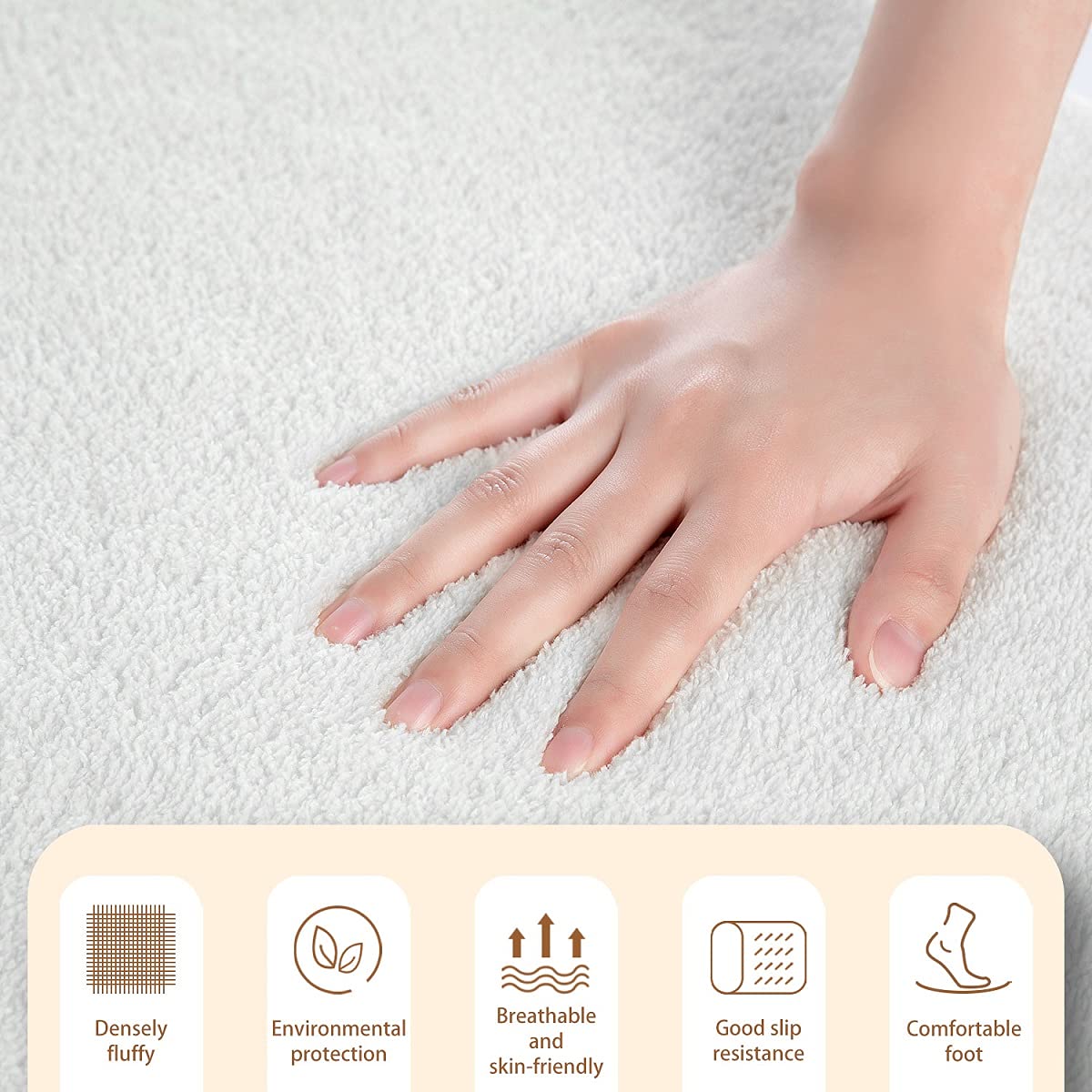 Erosebridal Faux Cowhide Rug - Brown Cow Print Non-Slip Bath Mat for Kids, Teens & Adults | Western Cowboy Decor for Bedroom, Bathroom & Entryway | 16