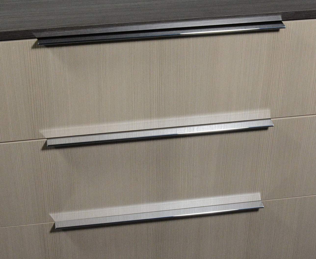 CKP Brand 20-Inch Back Mount Finger Edge Pull - Polished Chrome (10 Pack) - Perfect for Cabinet, Drawer & Furniture Hardware Installation