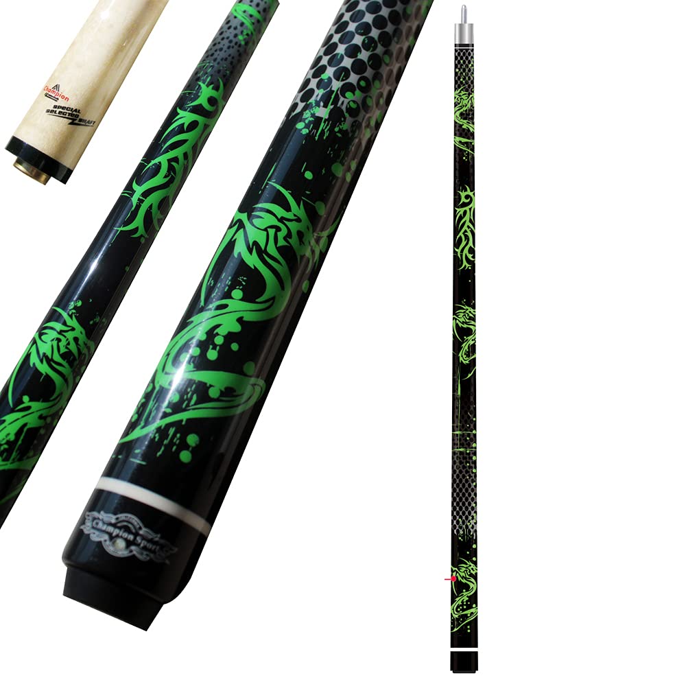 **Champion Dragon Pool Cue Stick – Quick Release Joint or 5/16x18 Joint – Low Deflection Shaft – Premium Billiards Accessory – Perfect for Professional & Recreational Play**    *(Use Cases: Ideal for competitive tournaments, casual games, or improving accuracy in pool halls and home game rooms.)*