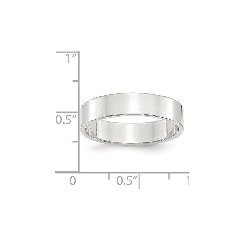 10K White Gold 5mm Lightweight Flat Bridal Engagement Wedding Band Ring - Dainty & Elegant Fine Jewelry for Women - Perfect Anniversary Gift for Her - Ideal for Proposals, Weddings & Special Occasions