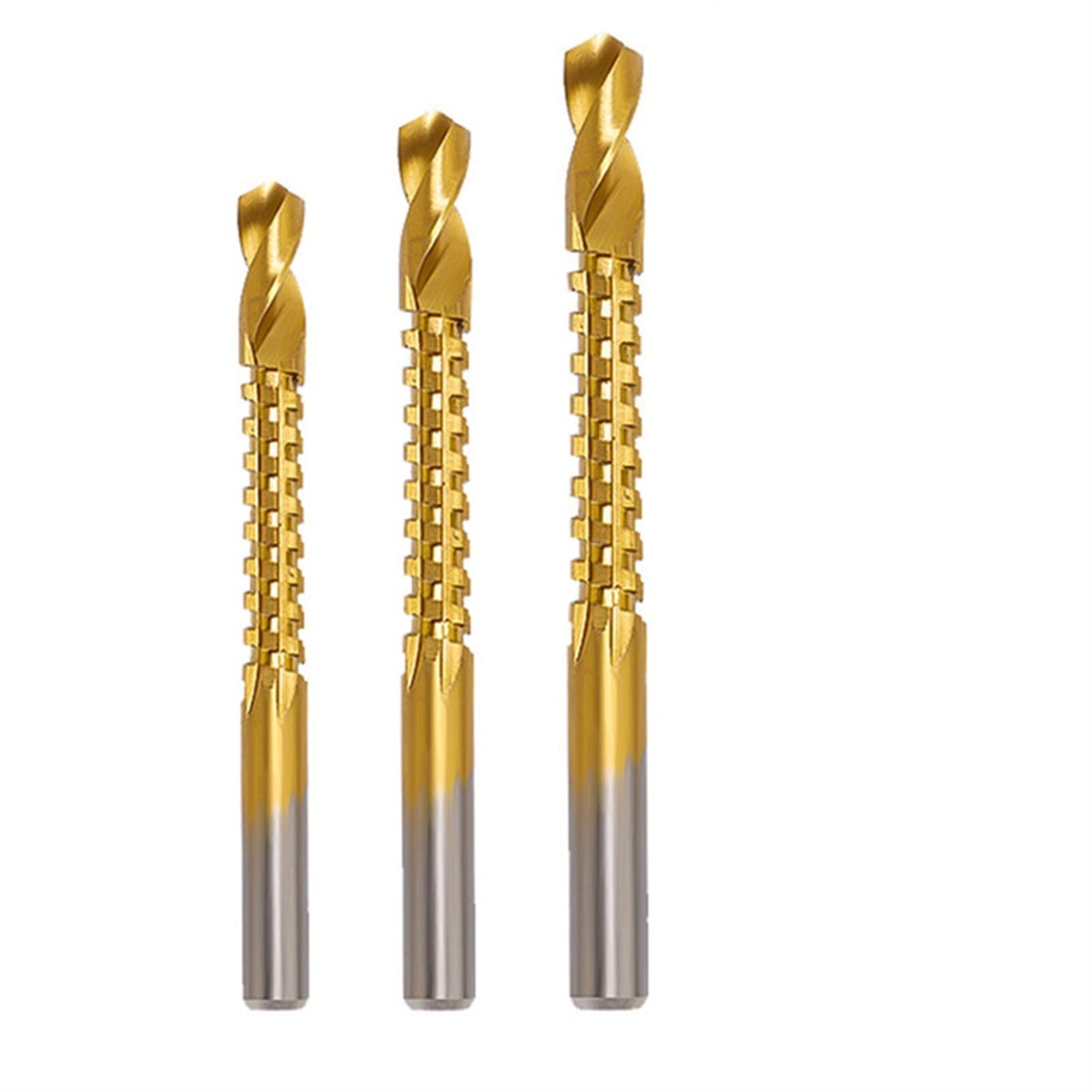 DOLUNTO 3/6Pcs Cobalt Drill Bit Set - High Speed Steel Spiral Screw Metric Tap & Twist Drill Bits for Metal, Wood, Plastic - Perfect for DIY, Construction & Metalworking Projects (3PCS Set)