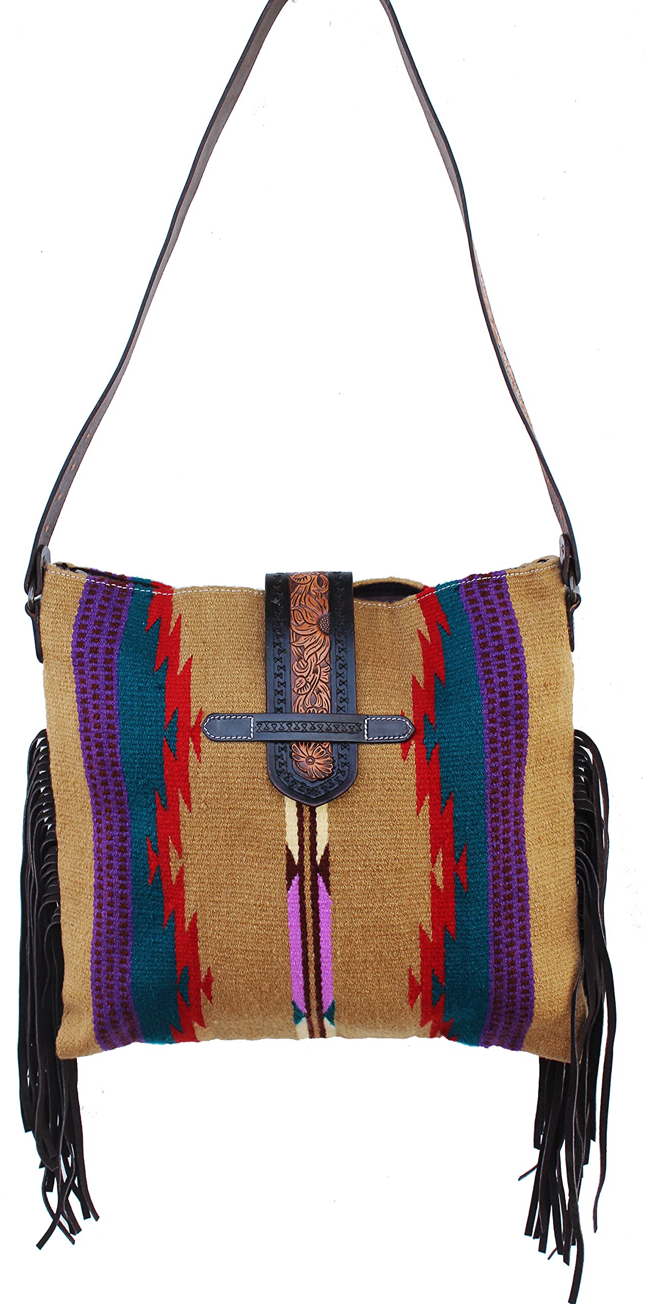 CHALLENGER Women's Western Handwoven Wool Cowgirl Purse - Rodeo Shoulder Bag & Tote for Country Style - Perfect for Rodeo Events, Line Dancing & Western Fashion Outfits