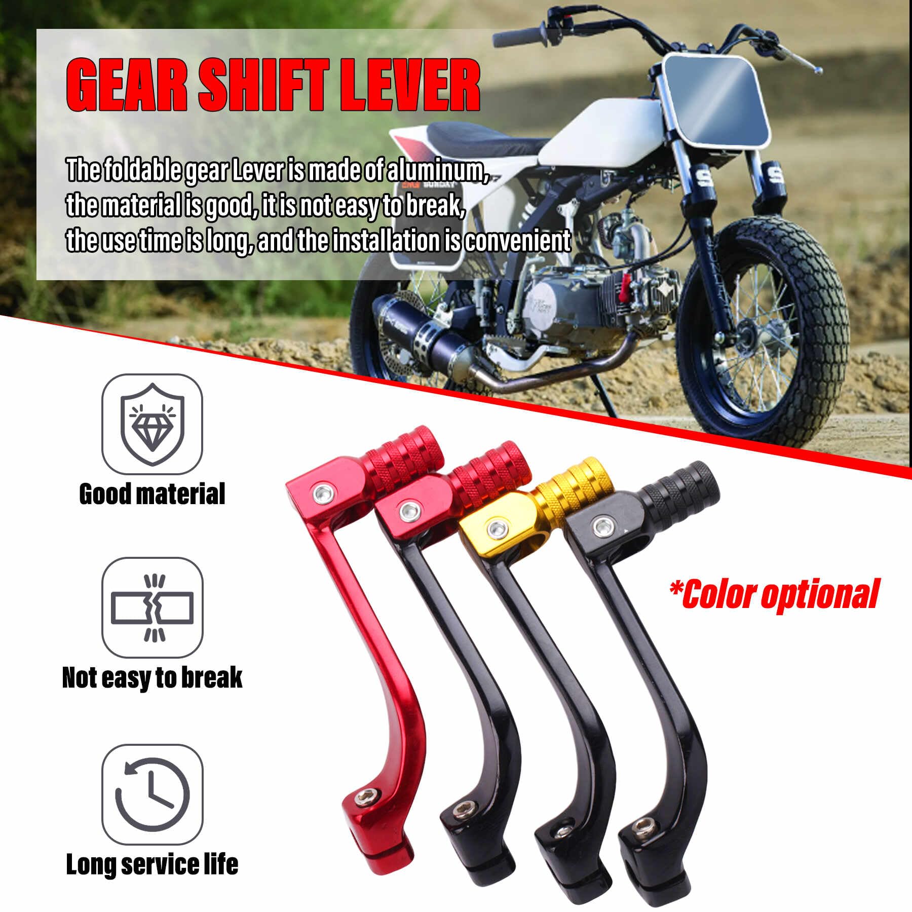 High-Performance Alloy Aluminum Motorcycle Gear Shifter Lever - Compatible with CRF, BSE 110, TTR 125, 250cc, 110cc & 50cc Dirt Pit Bikes (Red) - Durable Upgrade for Off-Road Racing & Trail Riding