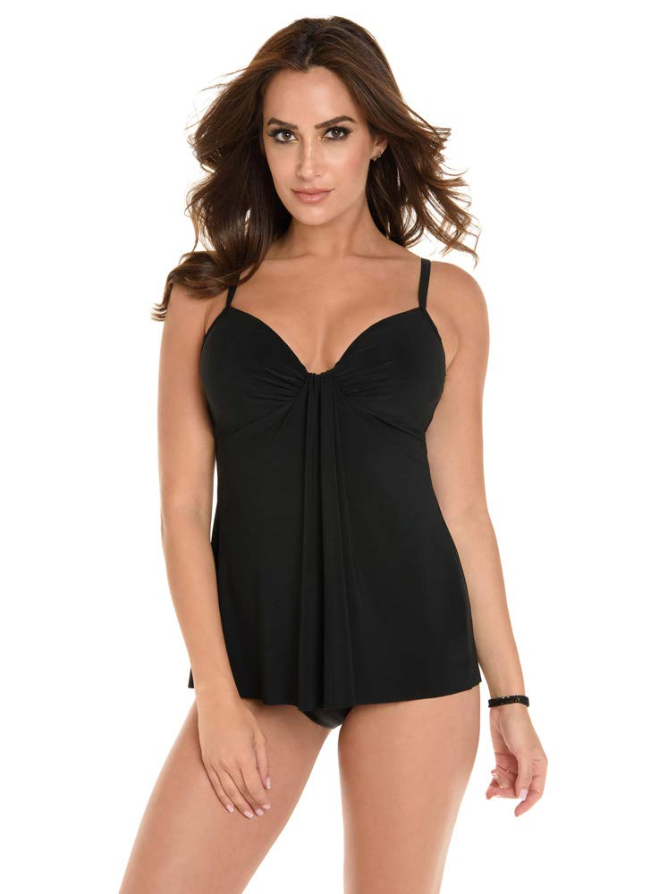 Miraclesuit Women's Underwire Tankini Swim Top - Sweetheart Neckline Bra Bathing Suit for Swimming & Beach Vacations