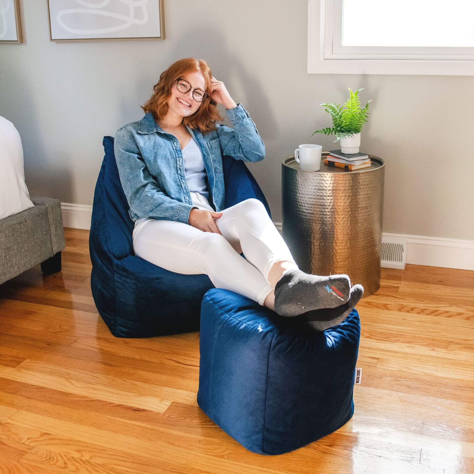 Aurora Recliner with Ottoman - Modern Comfortable Living Room Chair for Relaxing, Reading & Watching TV