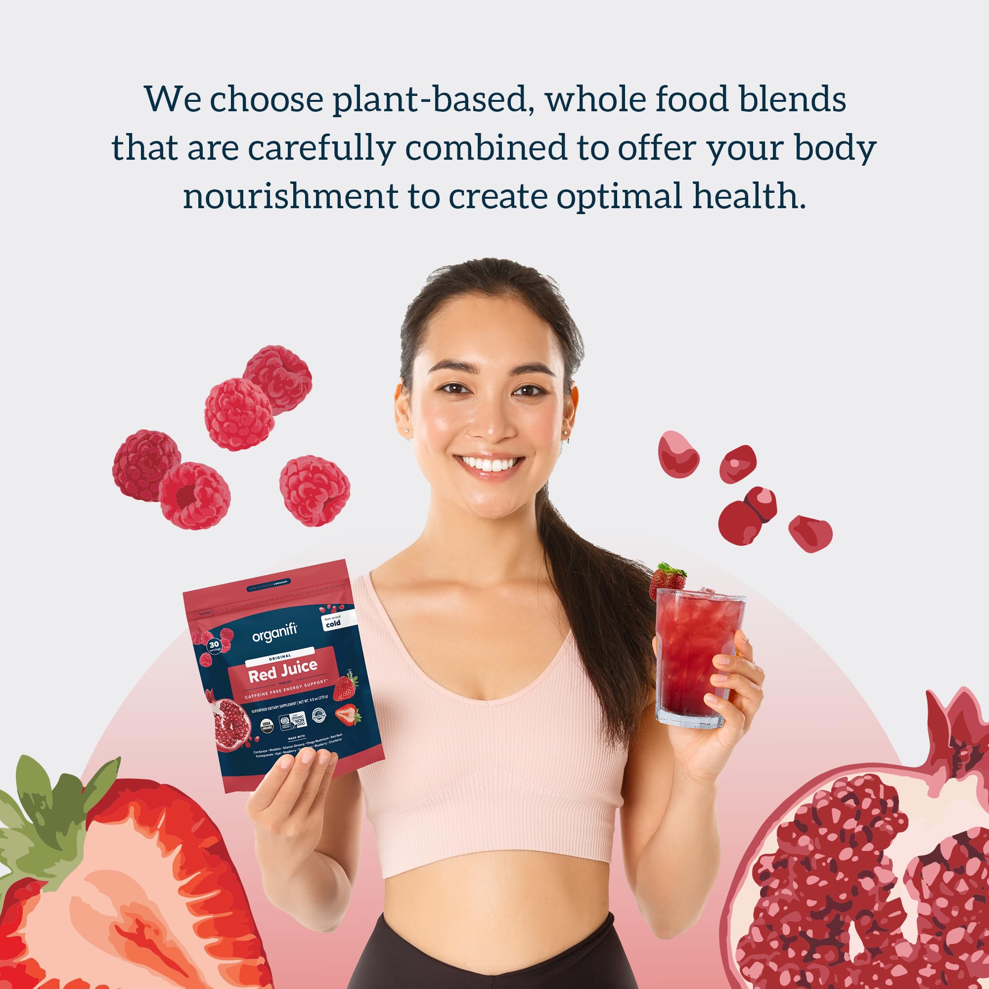 Organifi Red Juice Superfood Powder - Antioxidant Energy Booster for Digestion & Immune Support, 90 Servings | Combat Afternoon Slump, Enhance Vitality for Busy Lifestyles & Workouts