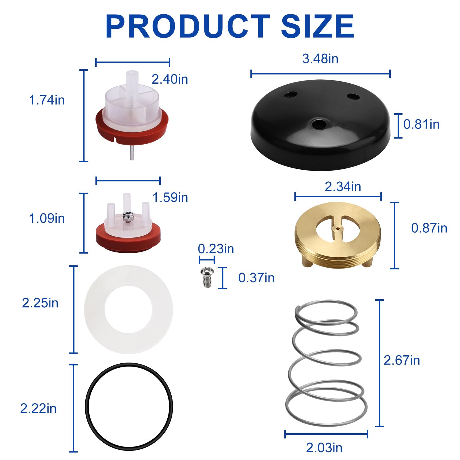 Zurn Wilkins RK1-720A Pressure Vacuum Breaker Repair Kit - Compatible with 1/2