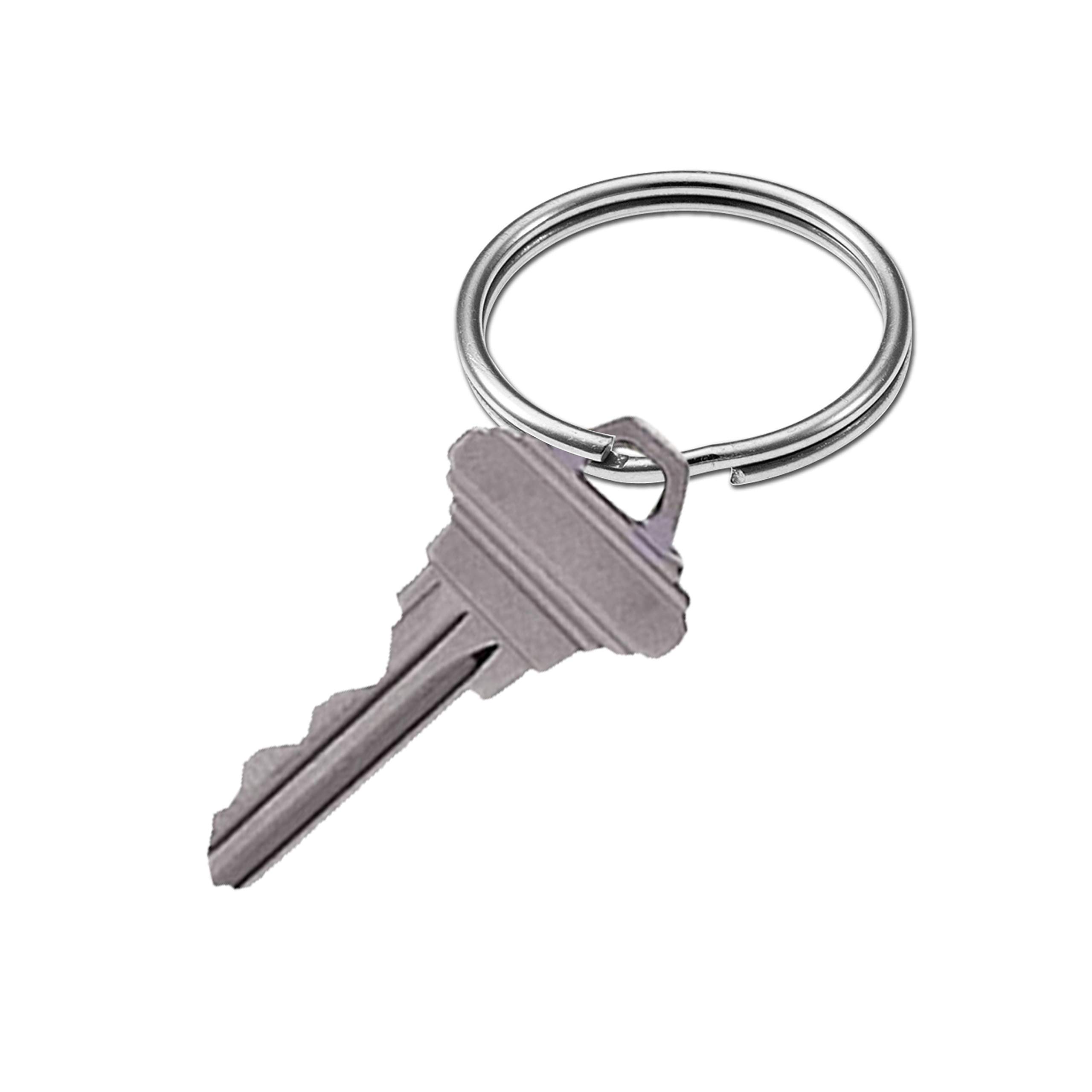 Heavy Duty Nickel-Plated Key Ring for Cars & Crafts - 2 Pack