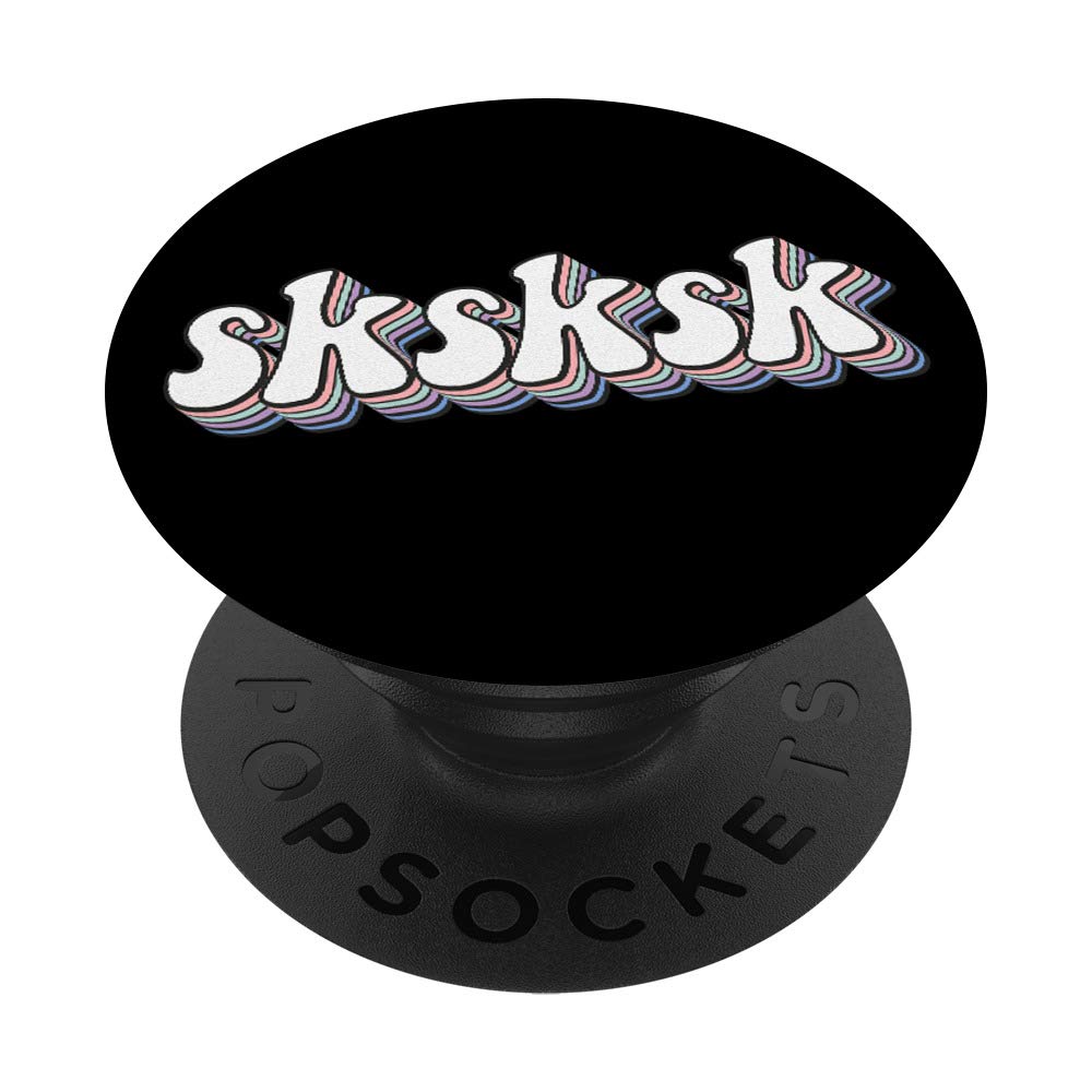 Funny 'Sksksk And I Oop' Meme PopSocket - Black & White Aesthetic Phone Grip & Stand for iPhone, Samsung & Tablets - Perfect for Teens, Meme Lovers & Social Media Enthusiasts