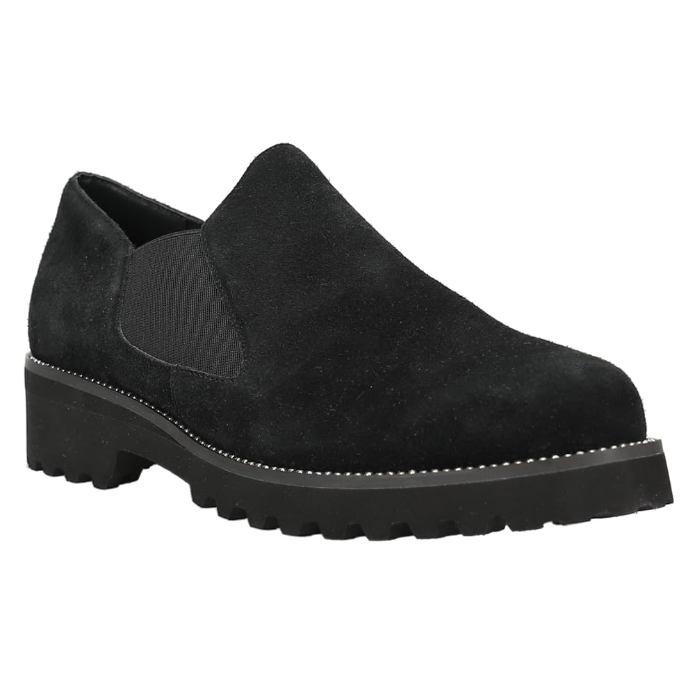 VANELi Women's Zivana Lug Sole Loafers - Comfortable Black Slip-On Shoes for Casual Wear, Work & Everyday Outfits