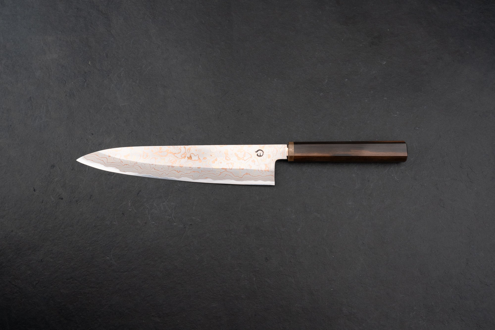Mutsumi Hinoura V Toku Rainbow Damascus Gyuto Japanese Chef Knife 240mm - Premium Kitchen Knife for Sushi, Meat, Vegetables & Professional Cooking