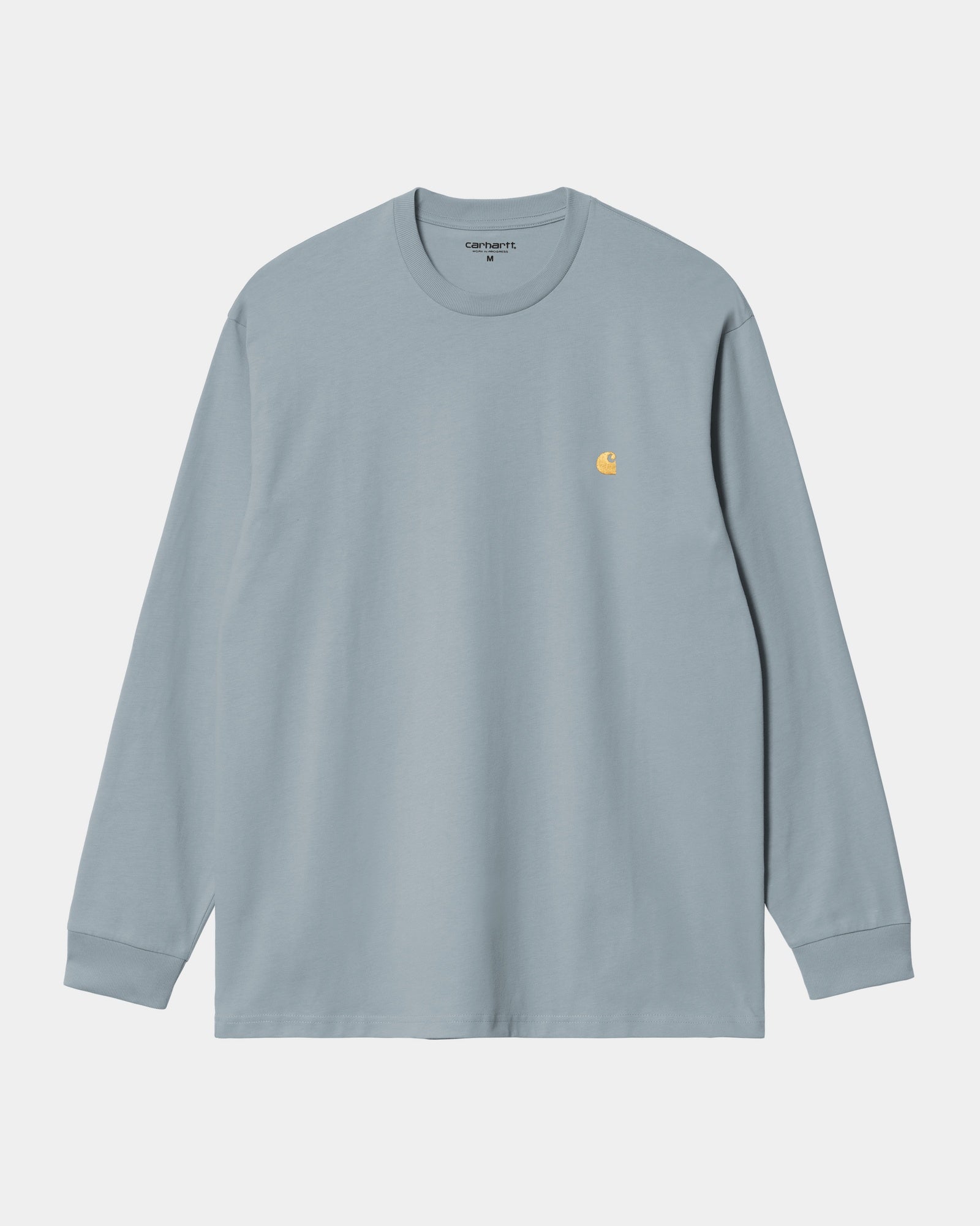 Chase Long Sleeve T-Shirt for Men - Soft Cotton Crewneck Shirt in Frosted Blue | Casual Wear, Layering & Everyday Comfort