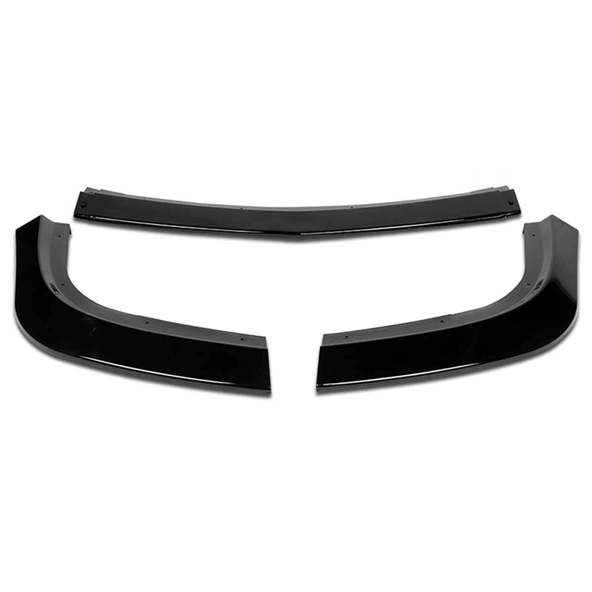 DNA MOTORING Gloss Black Flat Wedge Front Bumper Lip Splitter for 2015-2022 Dodge Challenger SXT | 2-PU-560-PBK | Enhances Aerodynamics & Sporty Look | Perfect for Street Racing & Car Shows