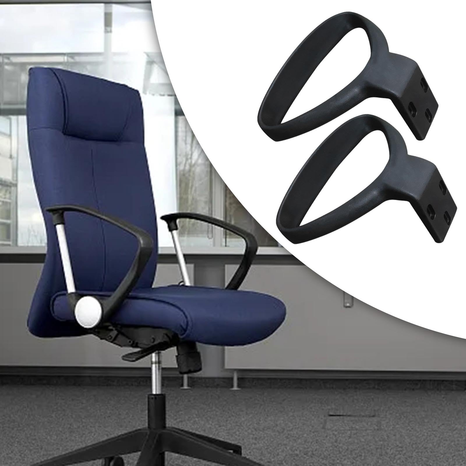 2Pcs Universal Chair Armrest Replacement Parts - Durable Repair Handle Bracket for Gaming Chairs, Office Chairs & Home Office Use - Perfect for Ergonomic Support & Comfort While Working or Gaming