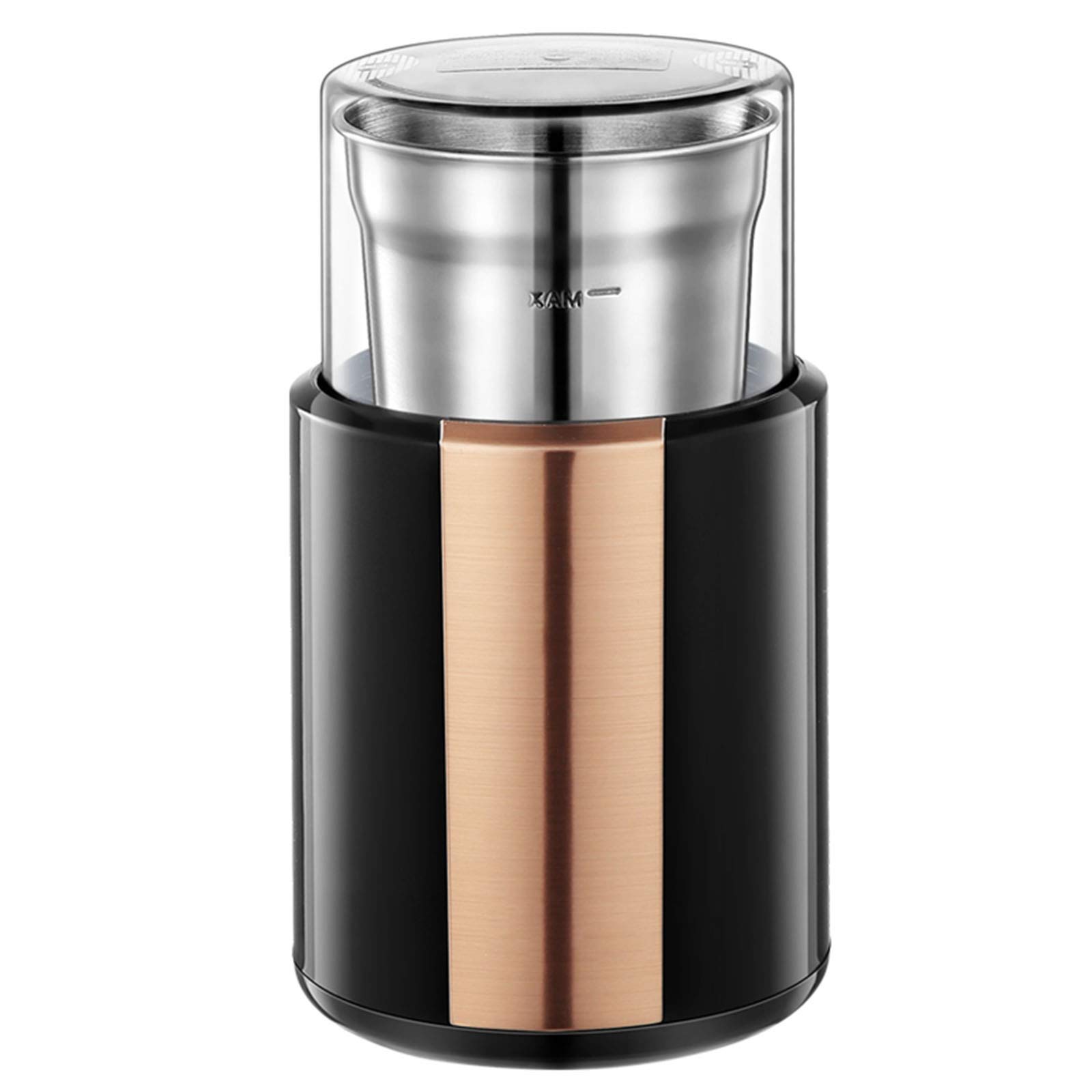 Premium Electric Coffee Grinder & Spice Mill - 200W Powerful Stainless Steel Blade with Cord Storage - Compact Portable Grinder for Coffee Beans, Spices, Pepper, Herbs, Nuts - Perfect for Home Kitchens, Camping & Travel Use